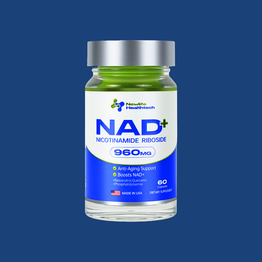 Newlife Healthtech NAD+ Supplement for Anti-Aging Support, Brain Health, Cellular Energy & Vitality, Improves Focus, Nicotinamide Riboside - 60 Count